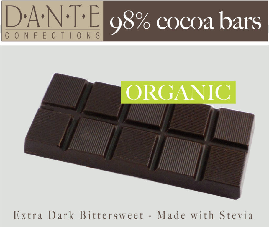 Organic Chocolate Bar (98% Cocoa, Sugar Free)